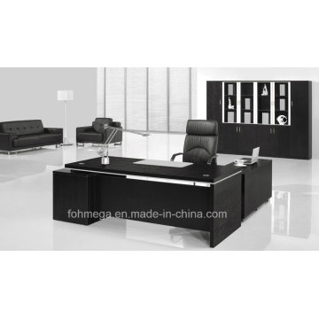 Black Melamine Executive Table Modern Executive Office Furniture Suit
